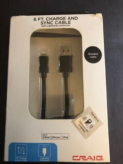 iPhone iPad 6 ft. Charge & Sync Cable