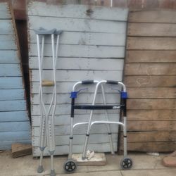 Mckensson Underarm Crutches and Drive Walker