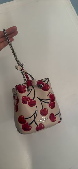 Mini Bucket Cherry Coach/Miu Miu Dupe
