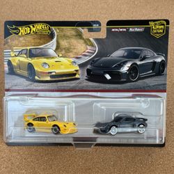 Hot Wheels Premium Car Culture 2 Pack Porsche 993 GT2 & Porsche 718 Cayman GT4