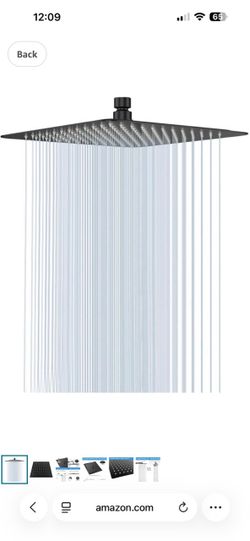 12” Rain Shower Head / Regadera Tipo Lluvia 12”