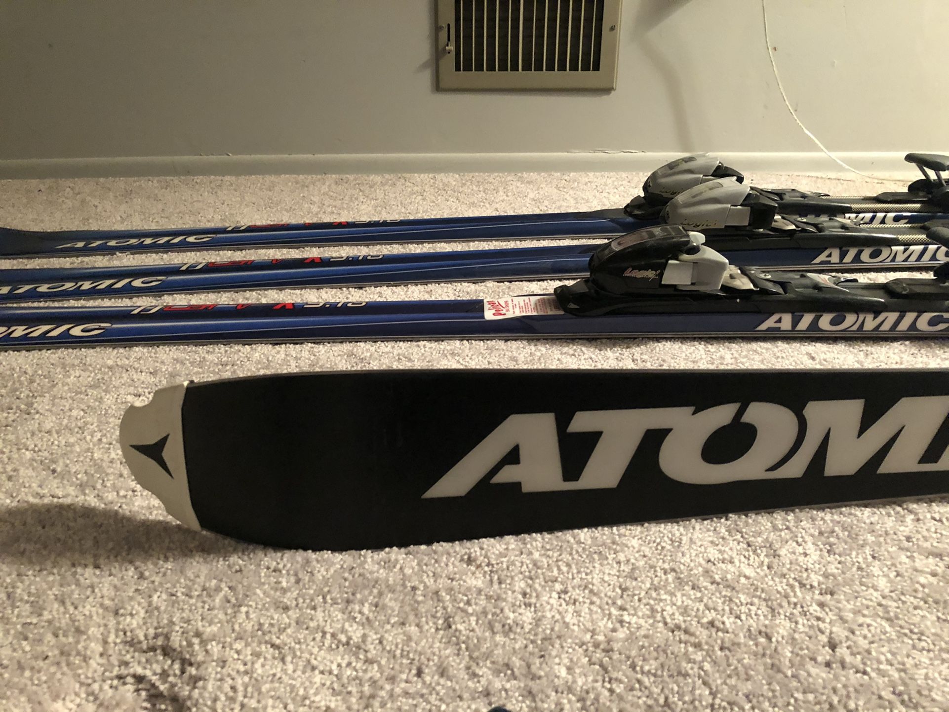 Atomic BCarv X9.18 180 and 200 Skis With Nordic Boots
