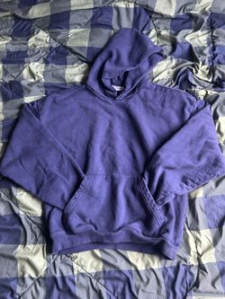 cotton large hoodie dark blue
