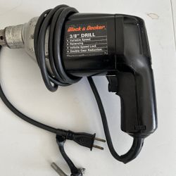 Black and Decker 3/8 Inch Variable Speed Drill Reversible 