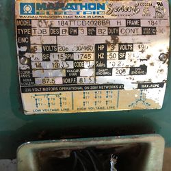 Cooler Motor 3 Horsepower 3 Phase