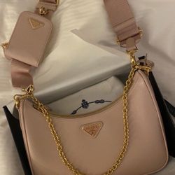 Pink Prada Bag With Pouch