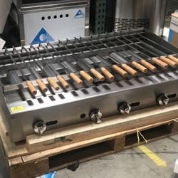 48 Inch Commercial Propane Natural Gas Chicken Shawarma Beef Lula Restaurant Shish Kebab Broiler With Skewers