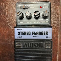 Arion Stereo Flanger Guitar Pedal Vintage Made In Japan 