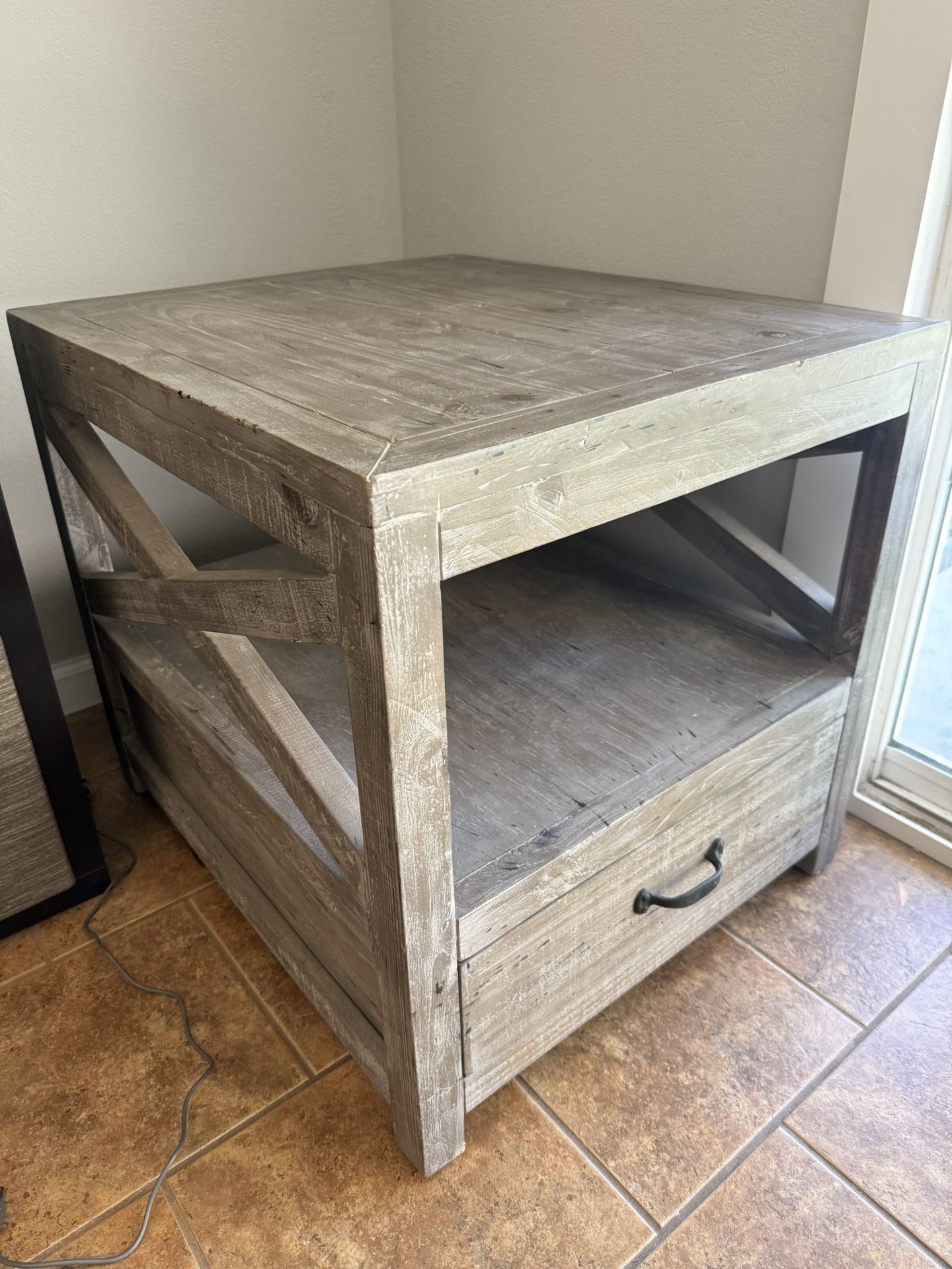 Large Side Table End Table Rustic Look