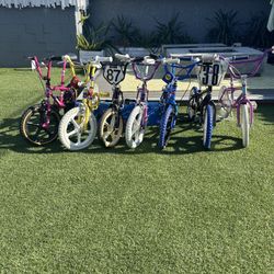 Set Of 7 Old School 16” Jr Pit Bikes GT DYNO 