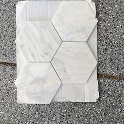 8” Hex Calcutta Marble