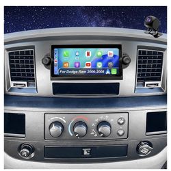 Car Radio for Dodge Ram 1500/2500/3-2008,Jeep Grand Cherokee 05-07 5GWiFi Upgrade Compass Patriot 2007-2008,Durango Charger 6.86inch Touch Scr