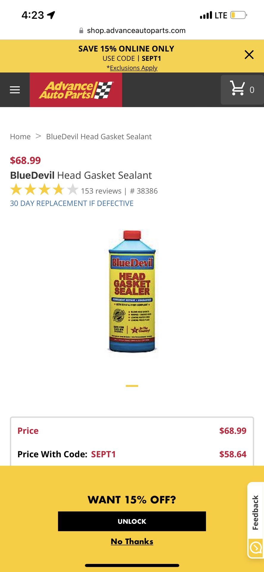 Blue Devil Gasket Sealer
