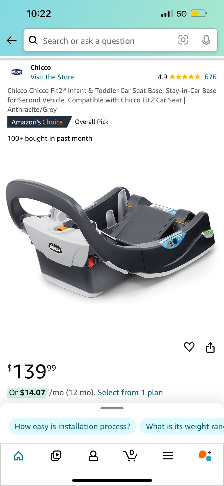 Chicco Fit2 Car Seat Base