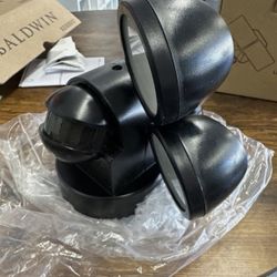 LED Dual Head Security Flood Lights - Die-Cast Aluminum in White Finish 3000K