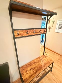 Coat rack/entry bench