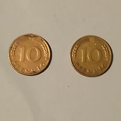 PRICE REDUCED 2 - 10  Pfennig 1950s