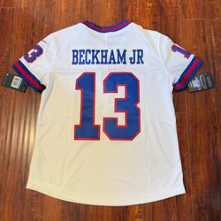 ODELL BECKHAM JR New York Giants Women’s White Nike Jersey Size Medium Brand New
