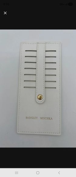 New Badgley Mischka Card Holder with 7 Slots (Your choice of white or burgundy).
