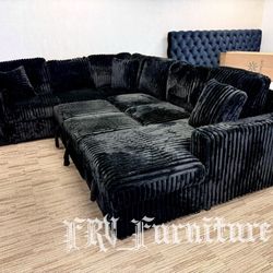 New Black Sectional 