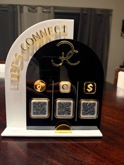 Acrylic Social Media QR Code Display Stand