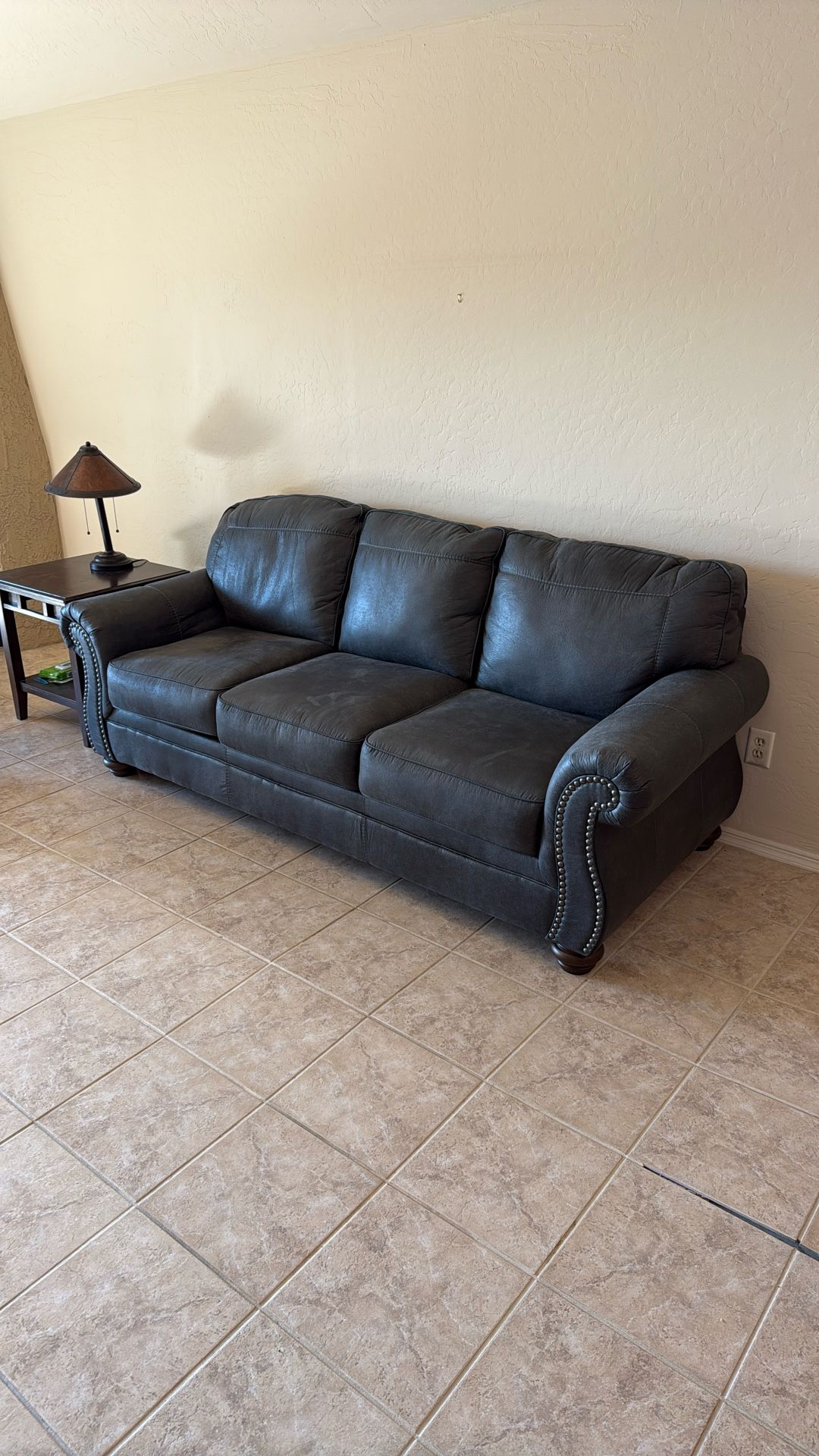 Plush Pleather Couch