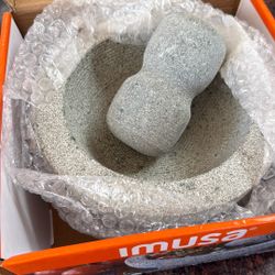 Natural Granite Mortar And Pestle