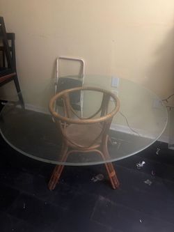 Glass top table