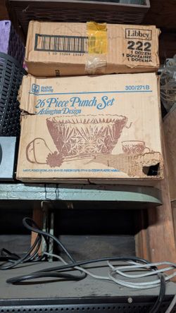 Punch bowl set with a dozen cups