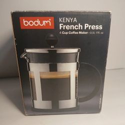 Bodum Kenya French Press Chrome Glass Original Coffee Maker 