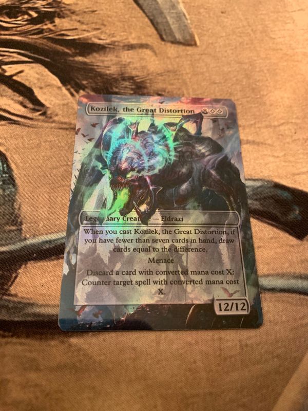 Kozilek the Great Distortion foil alternate art card MTG magic the