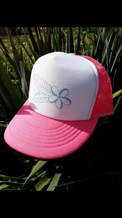 Hot pink trucker hat