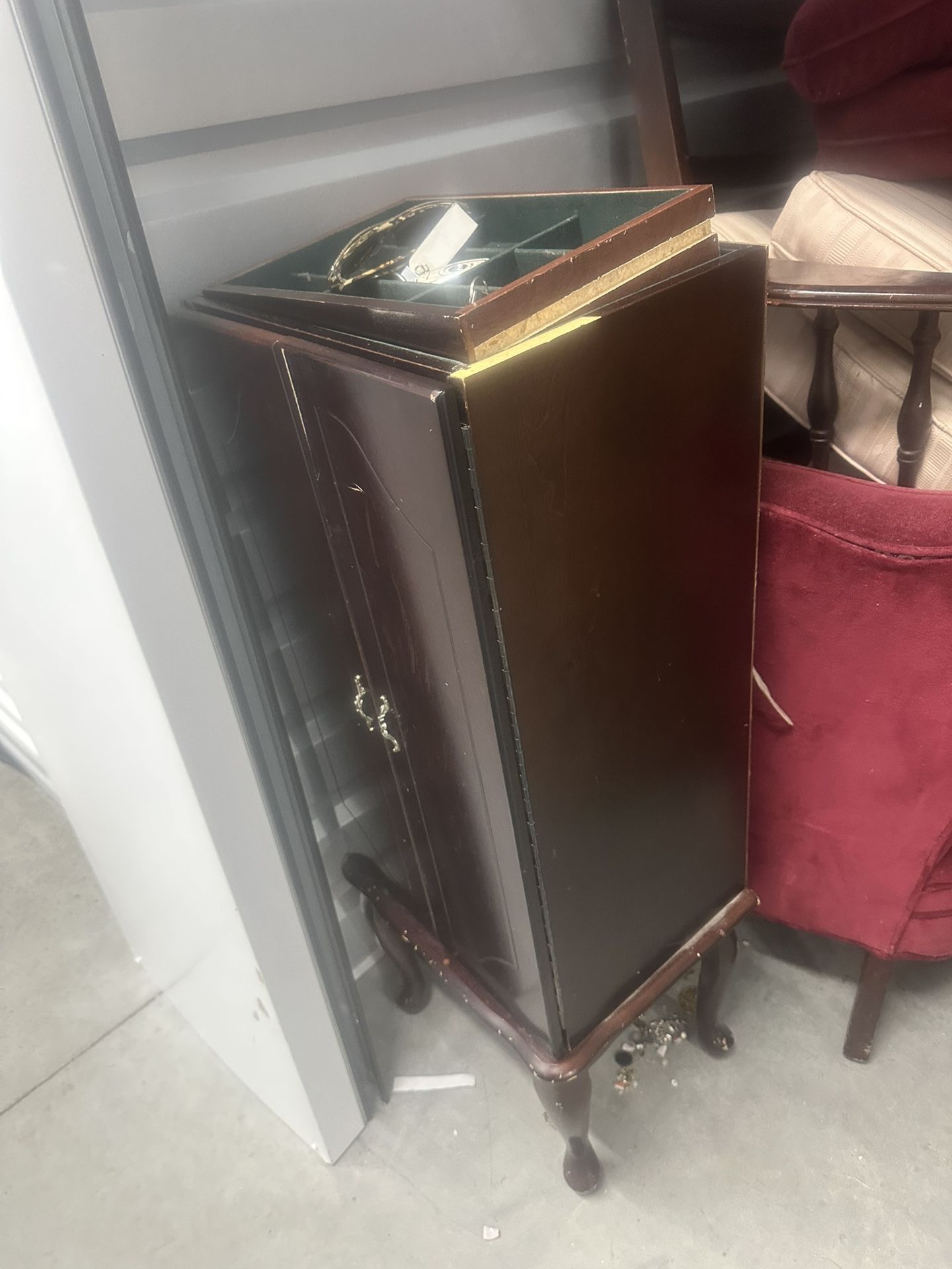 Cherry Wood Jewelry Ottoman