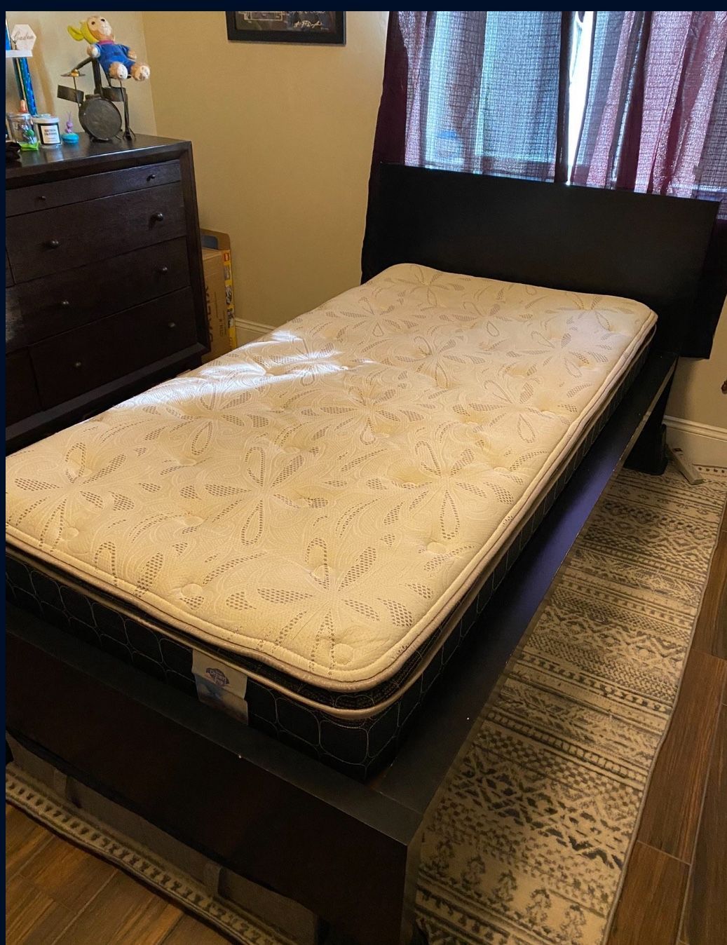 Ikea Twin Bed Frame & Mattress & Sheets!!