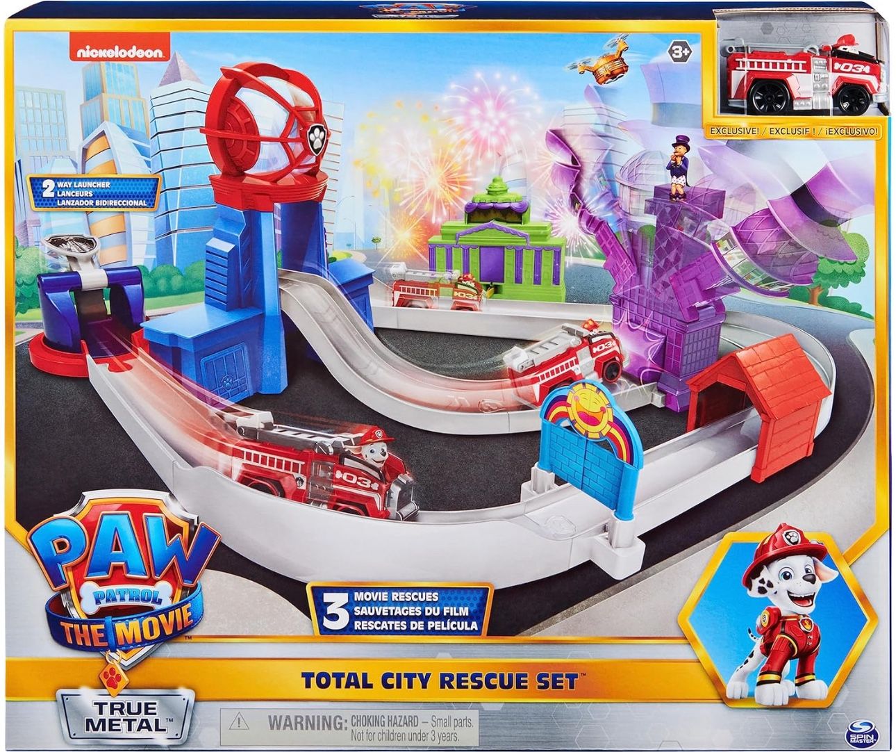Paw Patrol True Metal Total City Rescue Movie Track Playsets