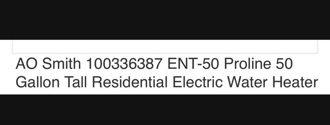 AO Smith 50-Gallon ProLine ENT-50 Residential Electric Water Heater 4.5K  240V(calentador De Agua,completamente Nuevo. for Sale in Miami, FL - OfferUp