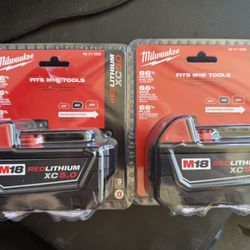 Milwaukee Batteries And Charger 