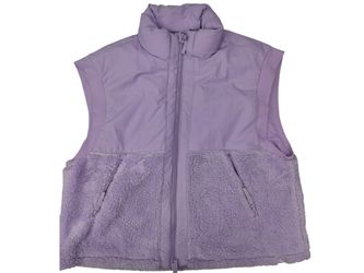 JoyLab Lavender Sherpa Hybrid Puffer Vest