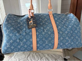 Louis Vuitton Blue Monogram Denim Keepall Travel Bag