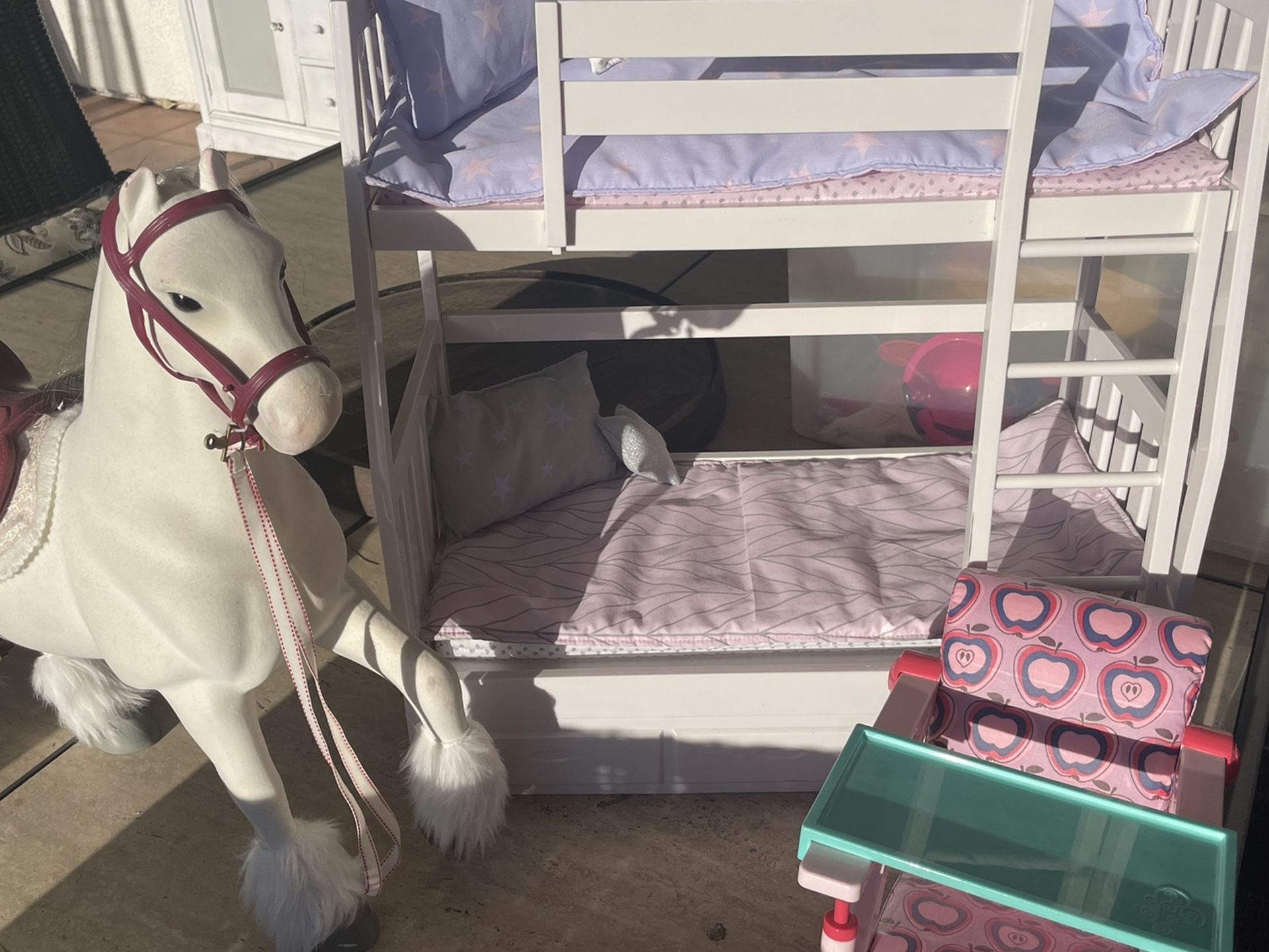 American Girl Doll Brass Bed, With Mattress, Duvet, Pillow for Sale in Los  Angeles, CA - OfferUp