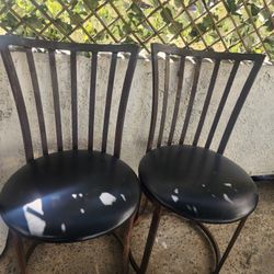 Antique Shaver-Howard MCM pair of barrel Brushed steel  Chairs ..Vintage