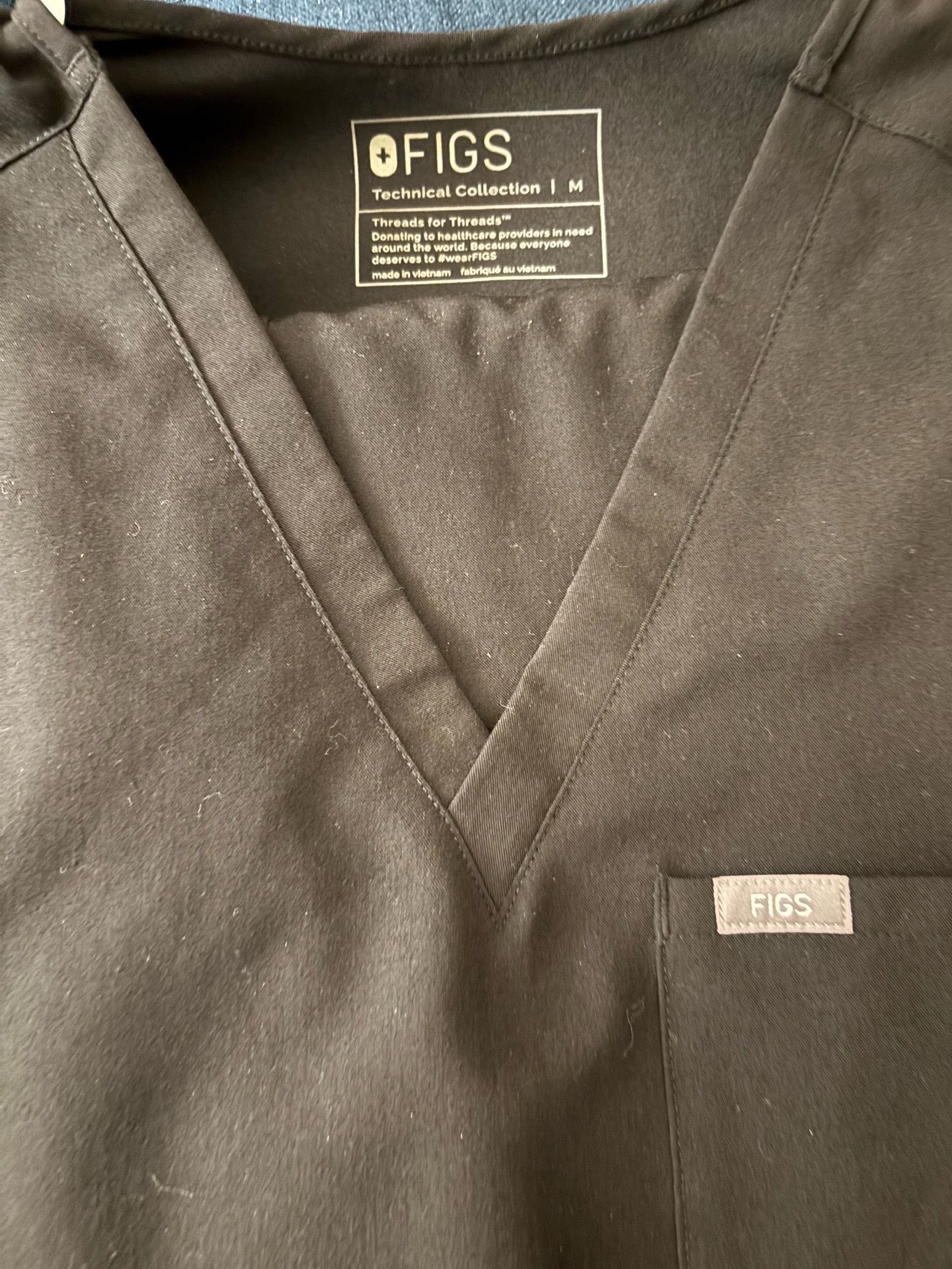 Figs Scrubs Set Women Medium Black