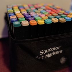 100 Color  Marker Set With Double Sided Tip