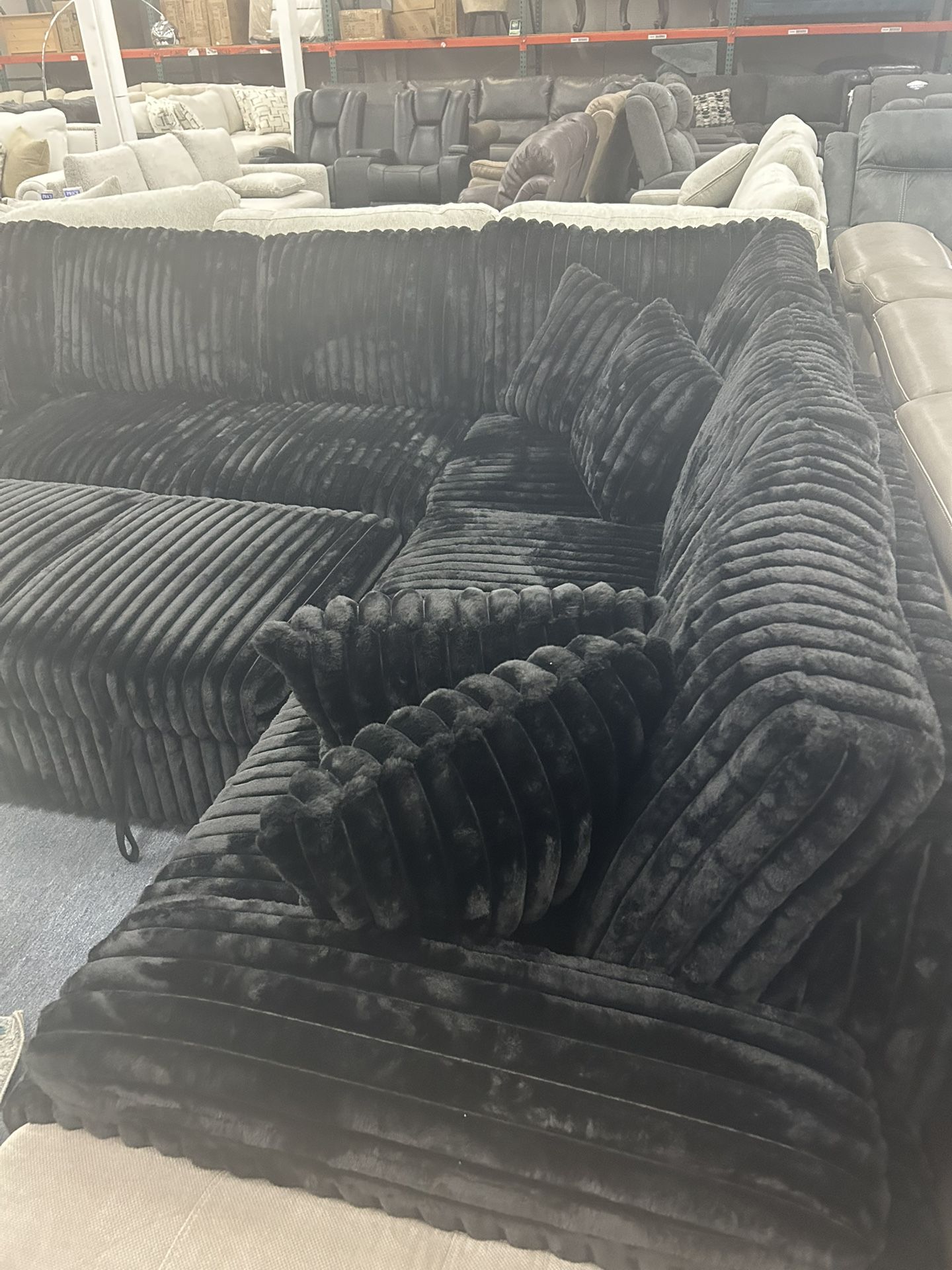 New Custom Corduroy Sectionals With Storage And Pull Out Bed