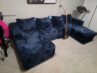 Blue sectional