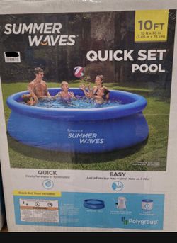 Summer Waves 10Ft Quick Set Pool!!