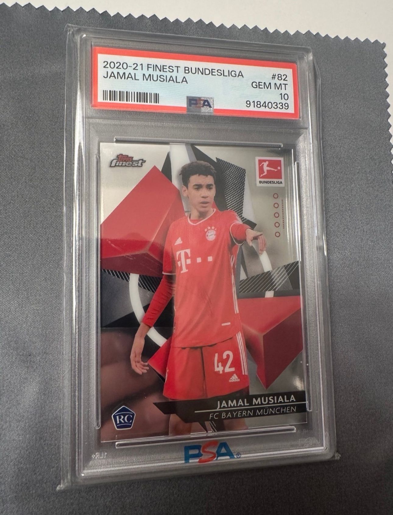 PSA 10 2020 Topps Finest Bundasliga Jamal Musiala Rookie