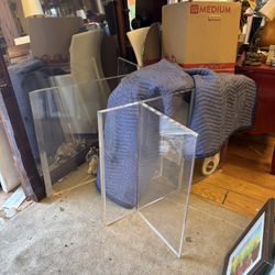 Lucite Base For Huge Round Glass Table 