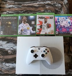 Xbox One S with 4 games