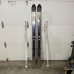 Volant Skis w/ Salomon Bindings & Poles